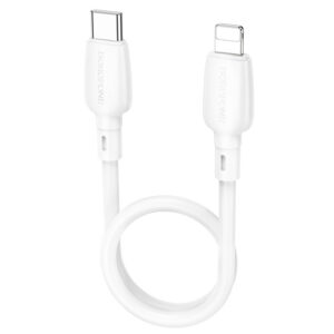 Borofone Cable BX93 Super Power - Typ C to Lightning - PD 20W 0,25 metres white - Image 1
