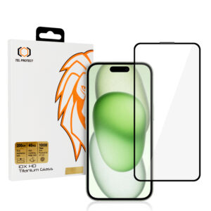 Tempered glass Tel Protect 10X HD Titanium skirtas Apple iPhone 15