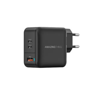 Amazing Thing Wall charger Thunder Pro GaN EUTH66W - USB + 2xType C - PD 66W black - Image 1