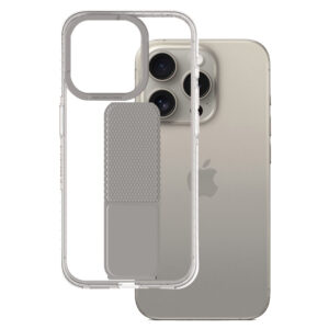 Amazing Thing Titan Pro Holder Dėklas 10FT IP156.7PTHGY skirtas Apple iPhone 15 Pro Max titanium with stand