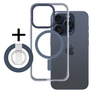 Amazing Thing Titan Pro Mag Ring Grip Dėklas 10FT IP156.7PTRBU skirtas Apple iPhone 15 Pro Max navy