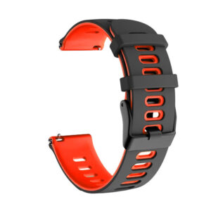 Universal silicone loop 22mm design 3 black-red - Image 1