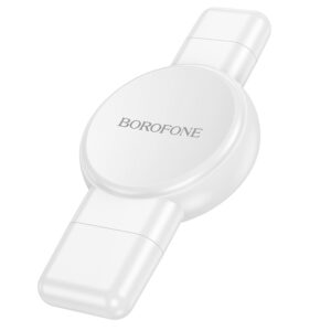 Borofone Wireless induction charger for Smartwatch BQ31 Portable 2,5W for iWatch 1-9, SE/SE2, Ultra/Ultra2, Samsung Watch 1-7, Ultra white - Image 1
