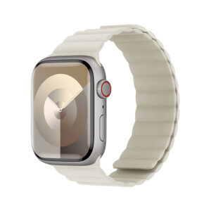 Benks Magnetic Silicone Watch Band for Apple Watch 42/44/45/49 beige - Image 1