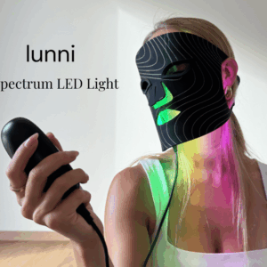 Lunni 7 spalvų LED ir artimosios infraraudonosios šviesos silikoninė LED veido kaukė, juoda - Image 4