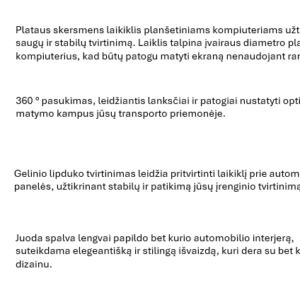 SEEK TOTI universalus automobilinis planšetės laikiklis su siurbtuku, juodas - Image 4