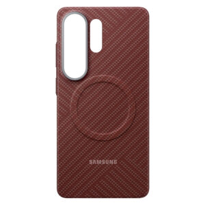 KS948SR Carbon Magnet dėklas Samsung Galaxy S26 Ultra, Coral Red - Image 3