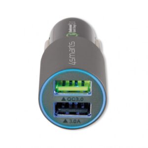Automobilinis įkroviklis Rapid 30W su Quick Charge funkcija, matinis pilkas - Image 2