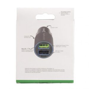 Automobilinis įkroviklis Rapid 30W su Quick Charge funkcija, matinis pilkas - Image 4