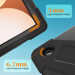 JM Rugged Case Grip, skirtas Samsung Galaxy Tab A11+, su dirželiu, juodas - Image 4