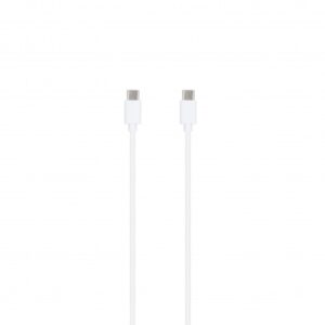 SEEK TOTI 20W Type-C PD sieninis greitasis įkroviklis su Type-C į Type-C, 1 m PVC duomenų kabeliu 3A, baltas