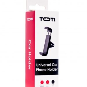 SEEK TOTI mini automobilinis telefono laikiklis ventiliacijos grotelėms, juodas