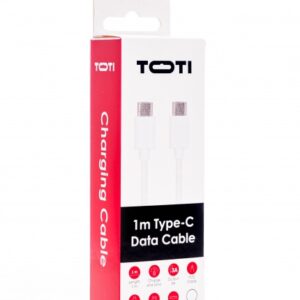 SEEK TOTI Type-C į Type-C, 1m PVC duomenų kabelis 3A, baltas - Image 2
