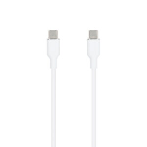 SEEK TOTI Type-C į Type-C, 1m silikoninis laidas 3A, baltas