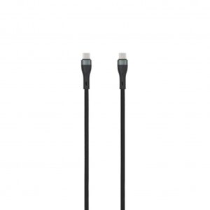 SEEK TOTI Type-C į Type-C, 2m pintas laidas 3A, juodas