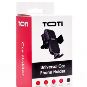 SEEK TOTI universalus automobilinis telefono laikiklis tvirtinamas prie ventiliacijos grotelių, juodas - Image 3