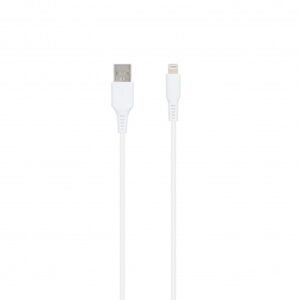 SEEK TOTI USB A į Lightning, 1m PVC duomenų kabelis 2A (ne MFI), baltas - Image 2