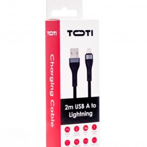 SEEK TOTI USB A į Lightning, 2m pintas laidas 2A (ne MFI), juodas - Image 2