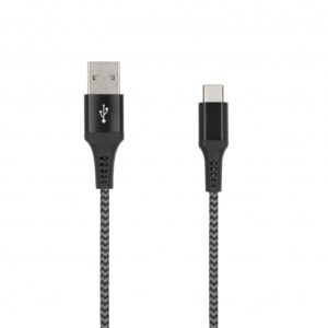 SEEK TOTI USB A į Type-C, 2m pintas laidas 2A, juoda / kosminė pilka - Image 2