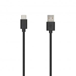 SEEK TOTI USB-A į Type-C, 1m PVC duomenų kabelis 3A, juodas - Image 2