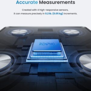 RENPHO Elis 1 išmaniosios kūno svarstyklės, juodos - Image 2