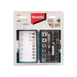 Sukimo antgalių komplektas su terkšline rankena MAKITA, 21 dalies - Image 2