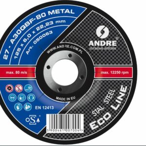 ANDRE ŠLIFAVIMO DISKAS METALUI 125 x 6,0mm METAL ECO LINE A30QBF