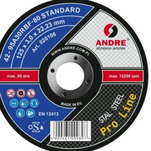 ANDRE METALO PJOVIMO DISKAS 125 x 3,0mm STANDARD PRO LINE 95A30RBF