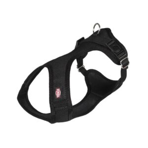 TRIXIE Comfort Soft touring petnešos, XS-S 30-45cm/15mm, juodos