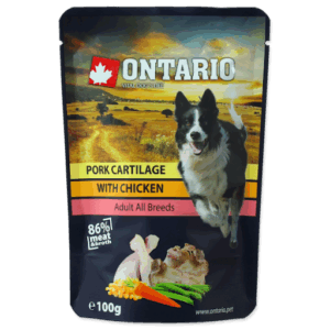 Ontario Kiaulienos kremzlės ir Vištiena sultinyje 100g