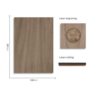 xTool 3 mm Walnut Plywood (6-Pack) - Image 2