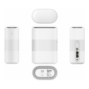 ZTE G5B – Gigabit Ethernet dviejų dažnių (2,4 GHz / 5 GHz) „Wi-Fi 6“ belaidis maršrutizatorius, baltos spalvos