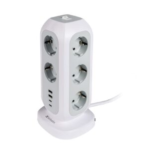 Verbatim EU Multi Plug Power Tower EUPT-01 White