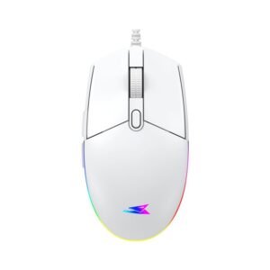 Baracuda žaidimų pelė CRAB, 6D, 3600 dpi, baltos spalvos (BGM-112)