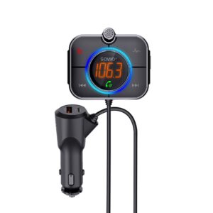 Savio TR-14 Transmiter FM z Bluetooth i ładowarką PD 87,6 - 107,9 MHz Bluetooth/USB Juoda - Image 2