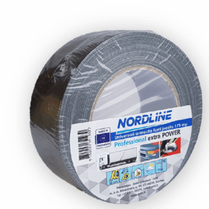 NORDLINE PREMIUM armuota audinio juosta, atspari drėgmei, pilka 48mmX50m