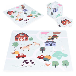 Didelis EVA putų kilimėlis vaikams Farma 90,5x90,5 cm 21 vnt. ECOTOYS