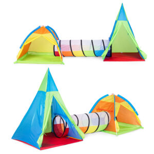Vaikiška palapinė žaidimų aikštelė 3-in-1 iglu tipi tunelis IPLAY - Image 1