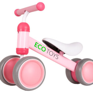 Balansinis dviratis, treniruoklis, mini dviratis vaikams, rožinis ECOTOYS