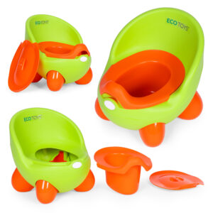 Vaikiška puoduko kėdutė, išimamas įdėklas, neslystančios kojelės, žalia, ECOTOYS