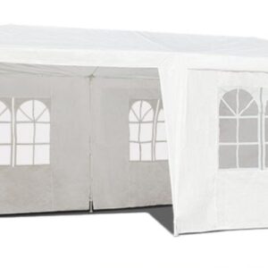 Sodo komercinė pavėsinė-palapinė, 3x6 m, 6 sienos, balta, MultiGarden