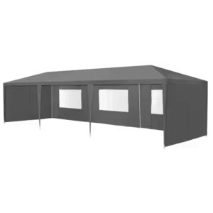 Komercinė sodo paviljono palapinė, 3x9 m, 8 sienelės, pilka, MultiGarden