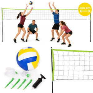 Tinklinio ir badmintono tinklas 600x240 cm sulankstomas patvarus, MOVEPRO