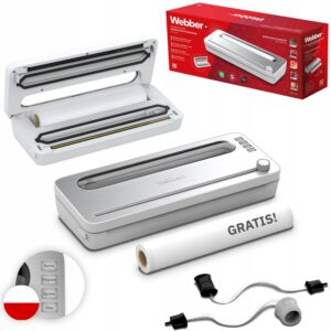 Vakuuminis maisto pakavimo aparatas 120W priedai baltas