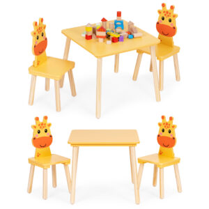 Vaikiškų baldų komplektas stalas + 2 kėdės Giraffe ECOTOYS