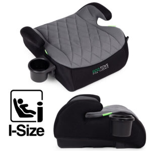 Automobilinė kėdutė-paaukštinimas vaikams i-SIZE, ūgiui 125-150 cm, su puodelio laikikliu ECOTOYS