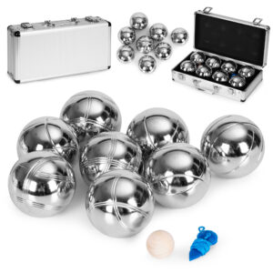 Boules žaidimo rinkinys Petanque 8 rutuliai + dėklas ir priedai