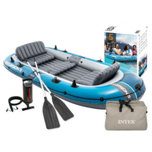 Pripučiama valtis Excursion 5, 5 vietų, su pompa, 2 irklais ir krepšiu, INTEX 66325