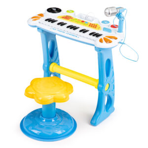 Klaviatūra vargonai pianinas su mikrofonu MP3 mėlynas