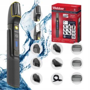 Vyrų 8-in-1 belaidis barzdos ir kūno plaukų kirptuvas – Webber BG-600